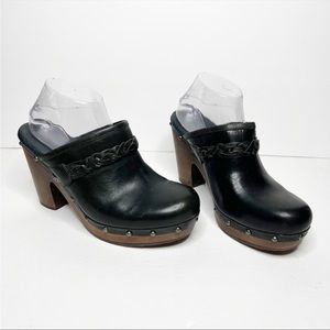 Ugg Jolene Platform Studded Leather Wooden Mules